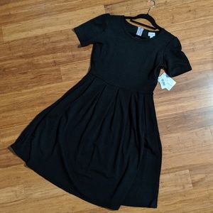 Rare Solid Black LuLaRoe Amelia Dress NWT!